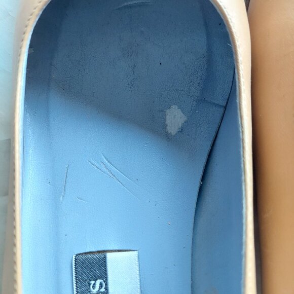 Town Shoes Savvy Collection Yellow Leather Pumps Size 7.5 Made in Italy - Picture 8 of 8